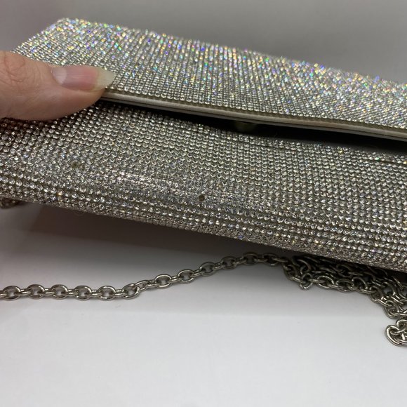 Aldo Sparkly Chain Rhinestone Bag - Picture 7 of 12